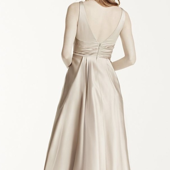 David’s Bridal Black Gown With Pockets - Picture 3 of 5